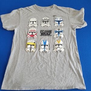 Star Wars / The Clone Wars / Storm Troopers / Short Sleeve Gray T-shirt / Size S